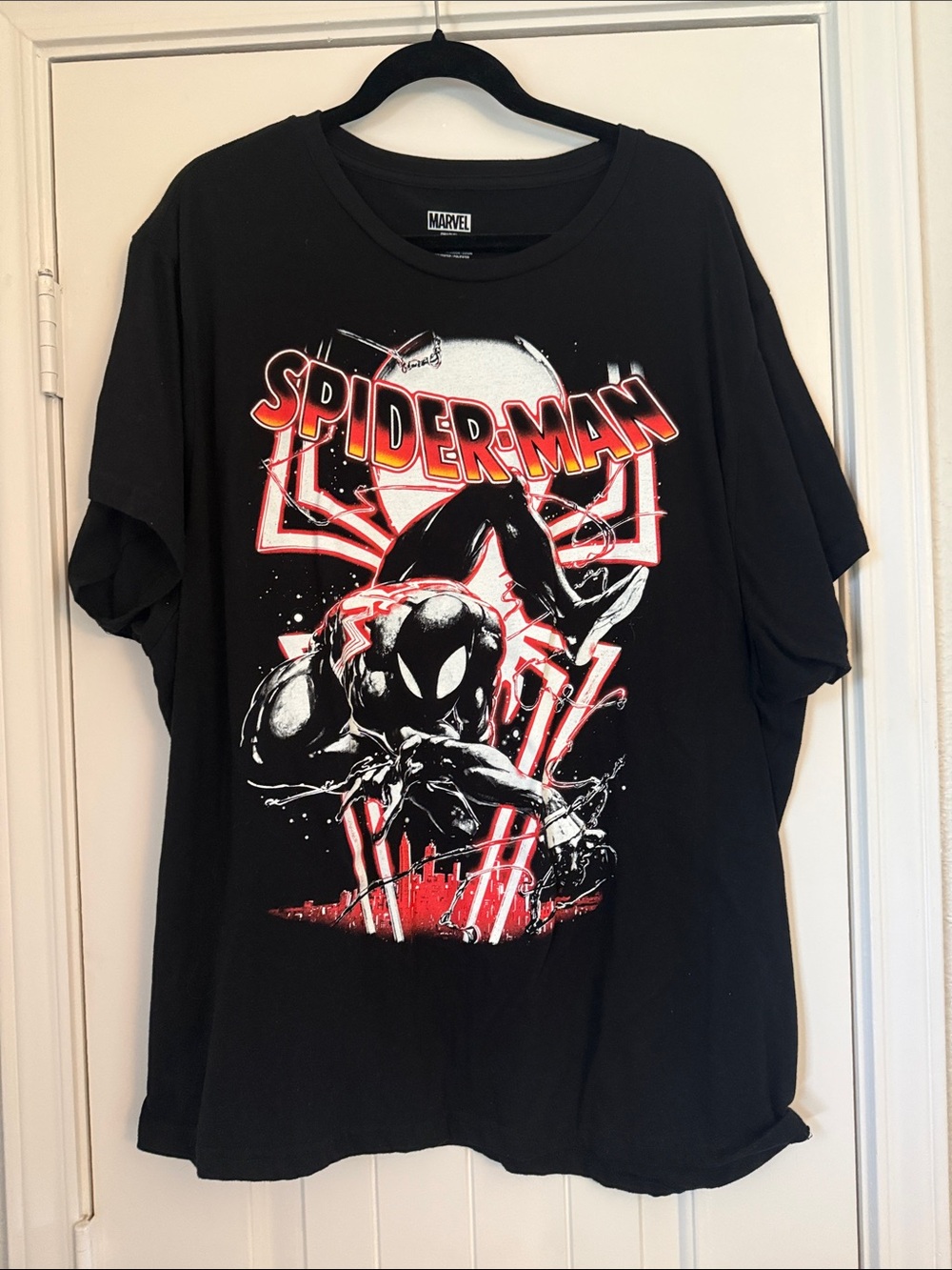 Marvel Black Spider-Man Neon Graphic Tee